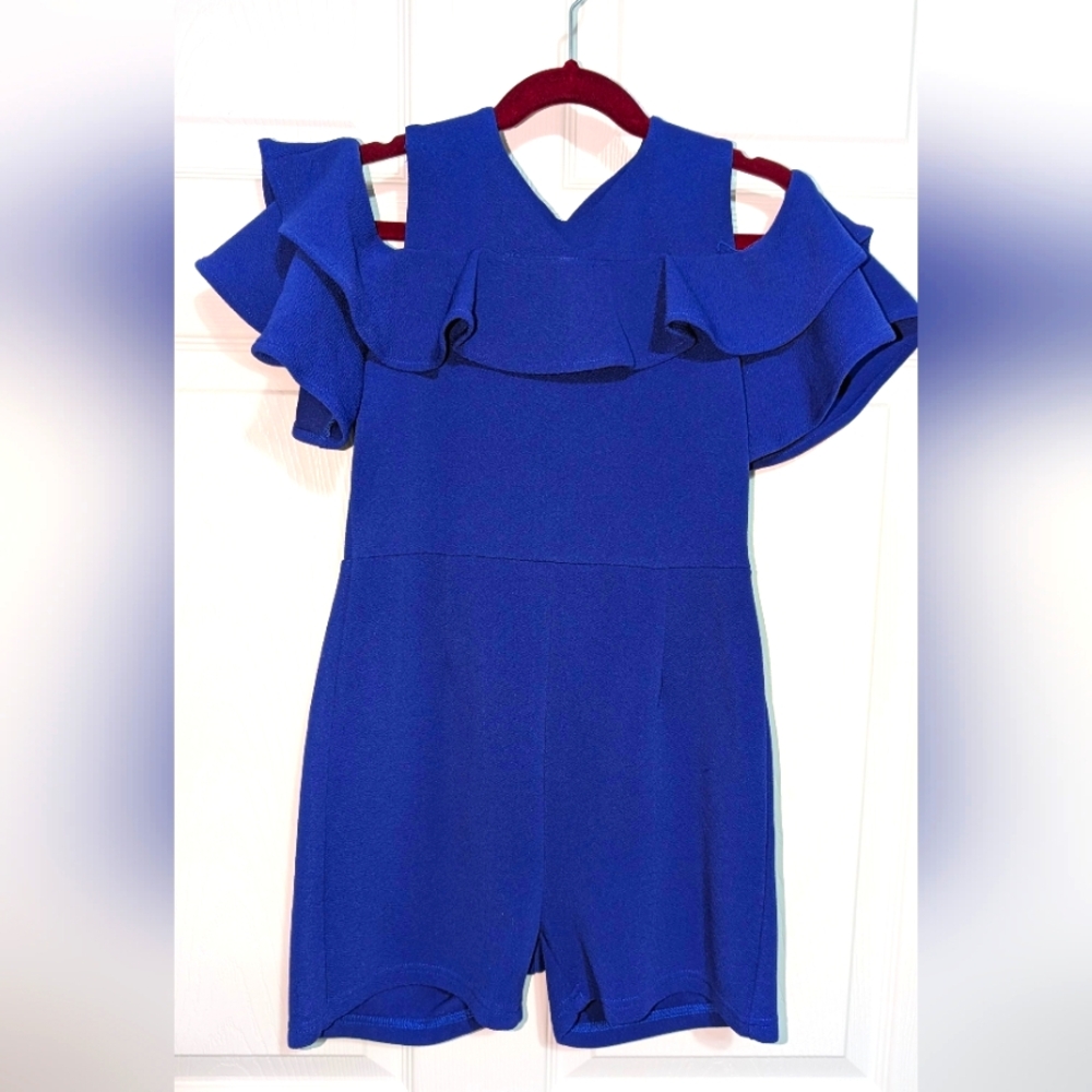 Girls Open-Shoulder Romper Sz - 10